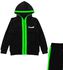 Praaaaempire Black Hoodie With Green Stripes And Shorts