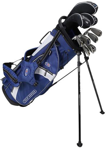 Us Kids Golf Ts54-V10b 10 Club Stand Set Graphite Shafts Left Hand- Navy/White/Silver