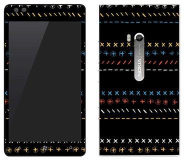 غلاف لاصق من الفينيل لموبايل نوكيا لوميا 900 مزين بأشكال إشارات الحساب الأساسية