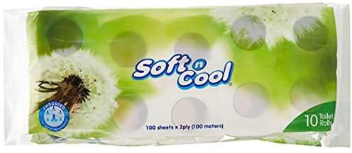 Soft n Cool Toilet tissue Rolls 100 Sheet- 10 Rolls per pack