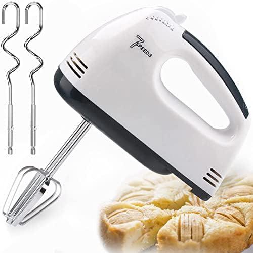 NALACAL Electric Cake Hand Mixer, Whisk Food Mixer Function on Self-Control and Turbo Boost, Pack with 4 Stainless Steel Accessory Food Beaters for Cake Bread (UK Plug)