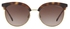 Women's round DARK HAVANA/PALE GOLD Sunglasses with brown gradient lenses 4102-502613 - Lens Size: 54 mm