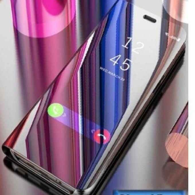 Samsung Galaxy S10Plus+ Case, Luxury Mirror Surface Case Slim Clear View Mirror Flip Leather Stand Full Protective Phone Casing Cover
