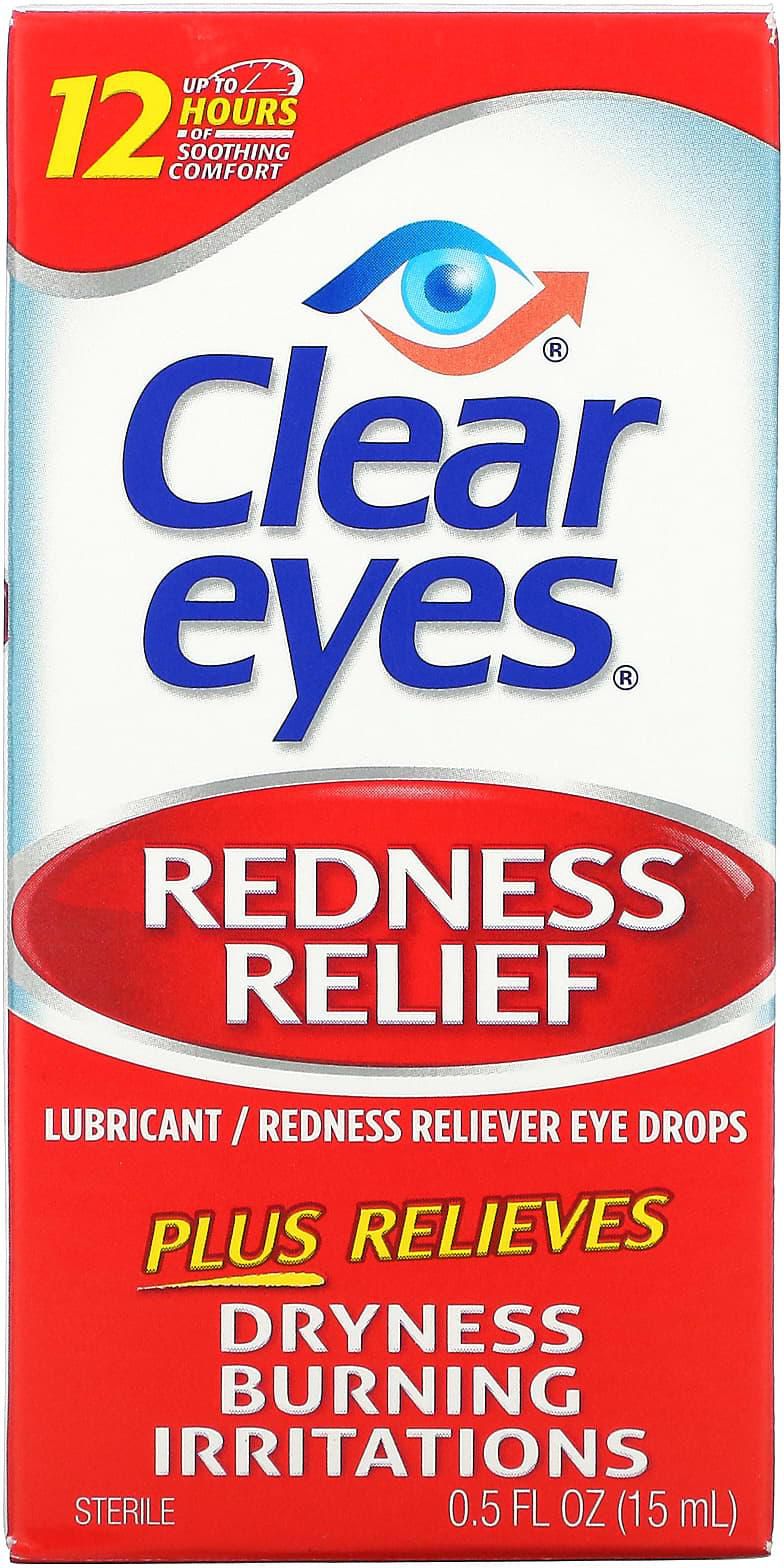 Clear Eyes‏, قطرات تخفيف الاحمرار للعينين ، مرطبة / مخففة للاحمرار ، 0.5 أونصة سائلة (15 مل)