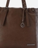Dejavu Shopper Tote Bag With Snake Pattern Side Panels - Dark Brown
