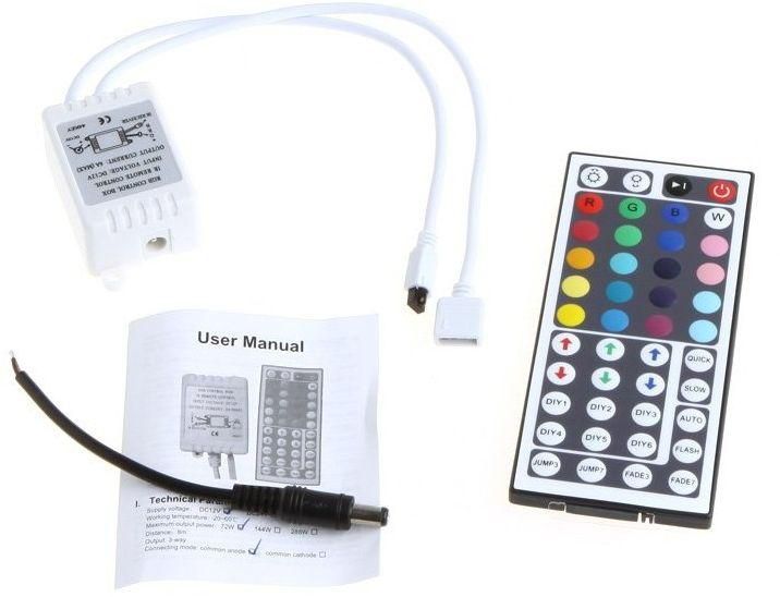 12V 44 Keys IR Remote Controller for RGB LED Strip SMD 5050 3528 Strip Light GH8807