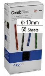 Plastic Binding Combs PK/100 10mm (65 Sheets) White