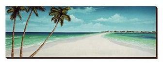 Decorative Wall Poster With Frame Blue/White/Green 120x40cm