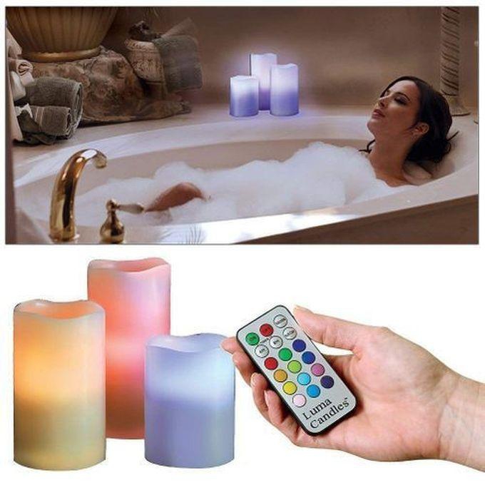 Flameless Candles With Remote Control - 3 Candles