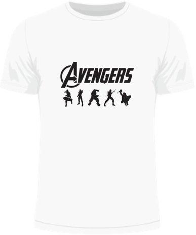 Avengers Graphic Printed Crew Neck Casual Short Sleeve T-Shirt White