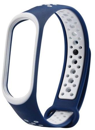 Replacement Band For Xiaomi Mi Band 3 Blue/White
