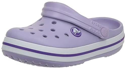 Crocs Crocband Clog Shoes for Unisex Kids, Lavender/Neon Purple, 30/31 EU