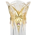 Claro Glass Flower Vase 25 cm, Clear and Gold HP1005DDT/B1
