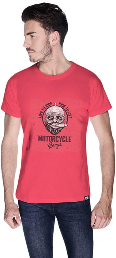 Creo Motorcycle Gang Bikers  T-Shirt for Men - XL, Pink