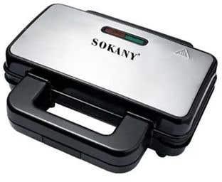 Get Sokany Electric Grill and Sandwich Maker, 1000 Watt, SK-BBQ-227 - Black with best offers | Raneen.com