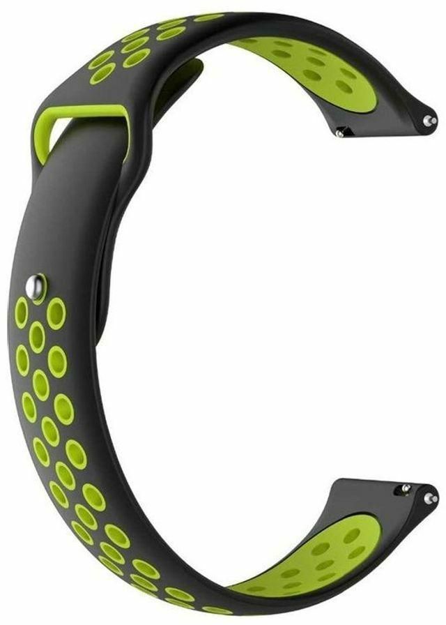 HuHa Silicone Dotted Replacement Band For Huawei Watch GT2 46mm Black/Green