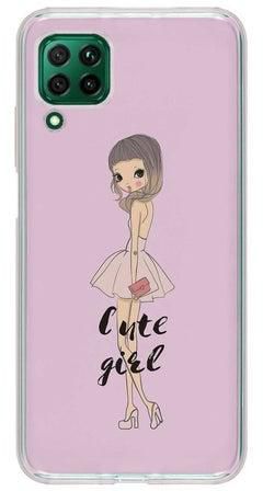 Coy Cute Girl Full Print Flexible Case Cover For Huawei Nova 7I Multicolour