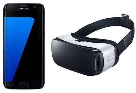 Samsung Galaxy S7 Edge - 32GB, 4GB RAM, 4G LTE, Black with Samsung Gear VR