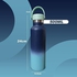 زجاجة مياه ستانلس ستيل معزولة بتفريغ الهواء من هانسو، أنيقة ومتينة ومانعة للتسرب وتحافظ على المشروبات ساخنة أو باردة لساعات، خالية من البيسفينول أ، مثالية للسفر والاستخدام اليومي - 500 مل (أزرق غامق)