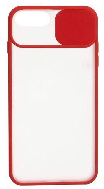 StraTG StraTG Clear and Red Case with Sliding Camera Protector for iPhone 7 Plus / 8 Plus - Stylish and Protective Smartphone Case