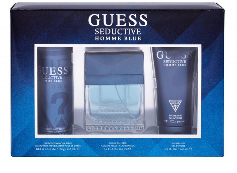 Guess Seductive Blue - Eau de Toilette 100 ml + Shower Gel 200 ml + Body Spray 226 ml Gift Set (2021)