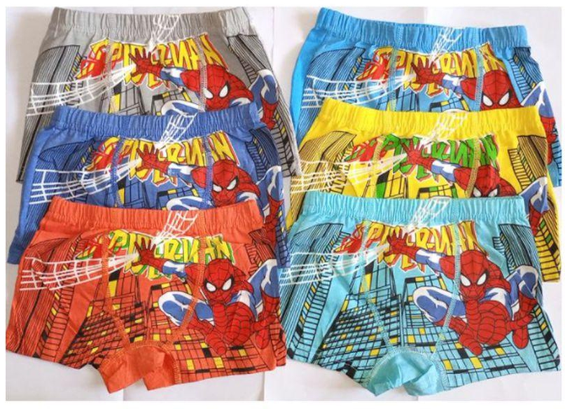 Fashion 4pcs Spiderman Cartoon Themed Boys Cotton Underwear.