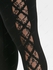 Plus Size Tie Floral Lace Trim Braided Leggings - 1x | Us 14-16