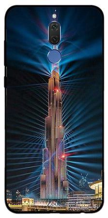 Thermoplastic Polyurethane Skin Case Cover -for Huawei Mate 10 Lite Burj Khalifa Laser فينتاج ستانغ