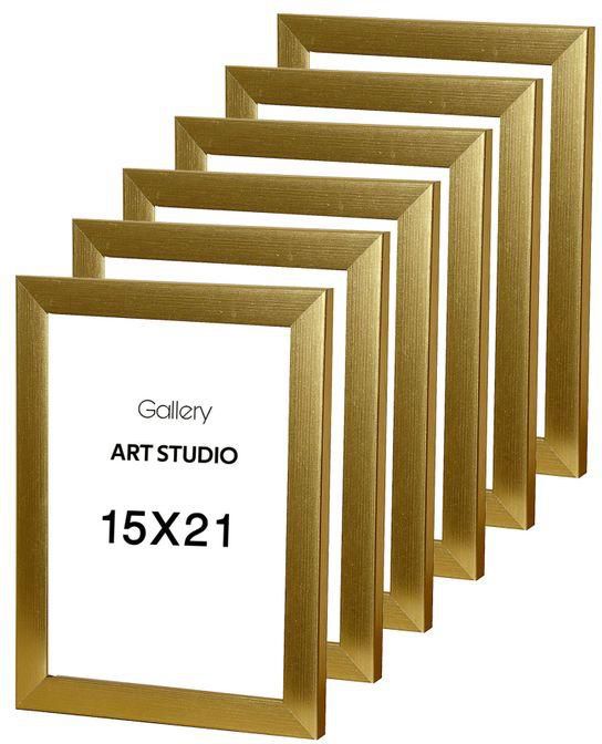 Photo Frame, Wall & Tabletop 15x21CM 6 Pieces Gold
