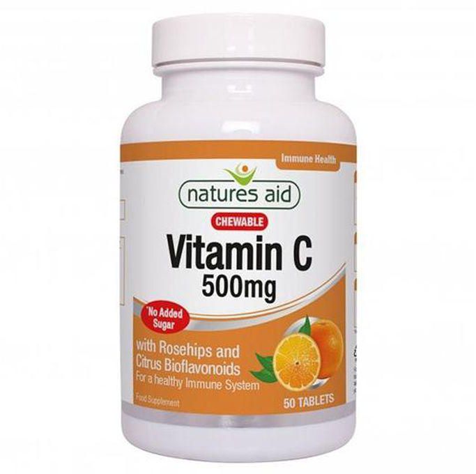 Natures Aid Vitamin C 500mg Chewable 50's