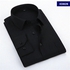 2021 High quality Men's Dress Shirt Solid Color Chemise Homme Male Business Casual Long Sleeved Shirt Plus Size