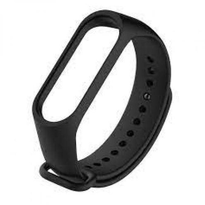 Sports Silicone Wrist Strap For Xiaomi Mi Band 3 / 4 -Black
