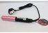 Compact Portable Hair Straightener, Smooth Sliding Ceramic Plate Black/Pink 23.5cm