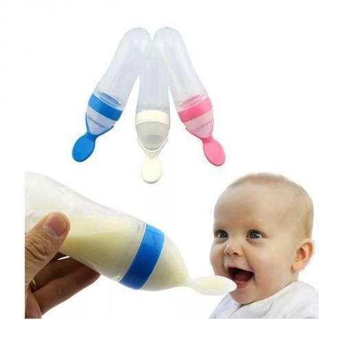 Squeezable Silicon Baby Feeding Bottle (Training Feeder).