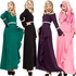 Muslim Color Contrast Long Pattern Flowy Dress