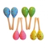 8” Colorful Wooden Maracas Shaker Rattle Percussion Rhythm Toy For Band Party - 1 Piece