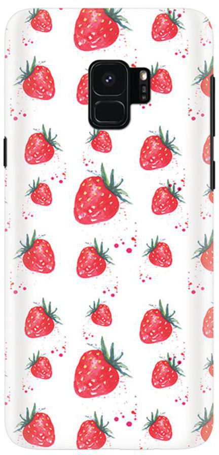 Slim Snap Matte Finish Case Cover For Samsung Galaxy S9 Dripping Strawberries