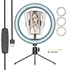 3 Modes Dimmable Fill-in LED Ring Light With Mini Tripod Black