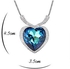 Fashion blue big zircon stone necklace