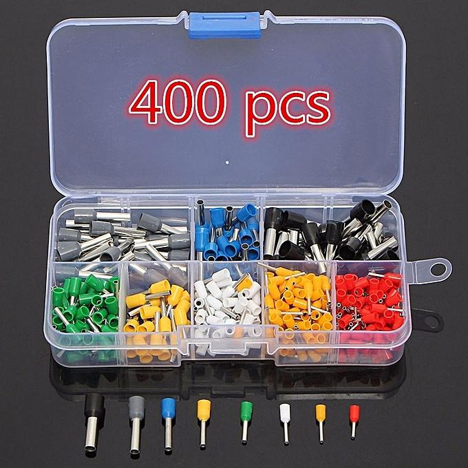 Excellway® CT04 400Pcs Wire Copper Crimp Connector Insulated Cord Pin End Terminal