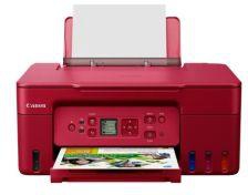Canon PIXMA G3470 Series All in One Inkjet Printer- Red