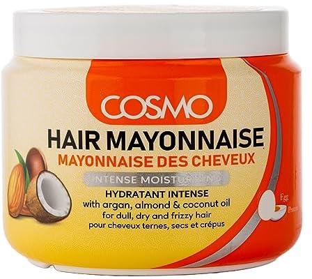 Cosmo Intense Moisturizing Hair Mayonnaise 500ml, With Argan, Almond & Coconut Oil, Moisturizes & Improves Hair Elasticity & Shine, For Dull, Dry & Frizzy Hair