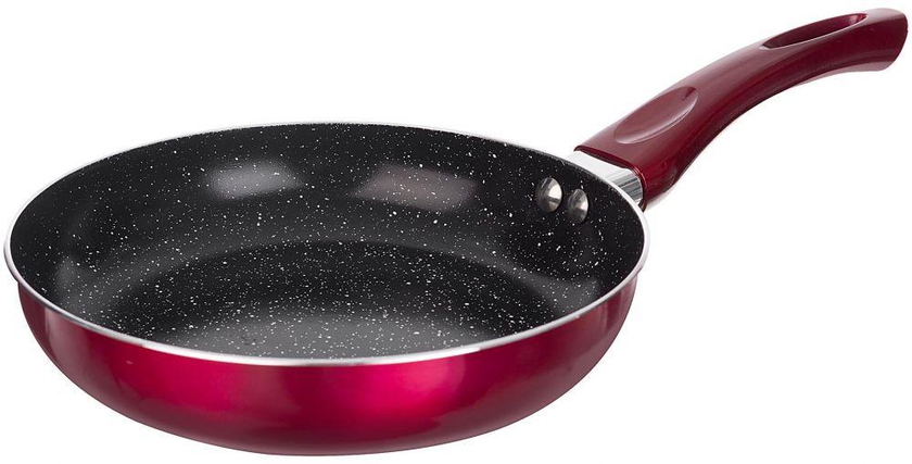 Rose Granite Frying Pan with Handle,  JA846-26 - Size 26 Red