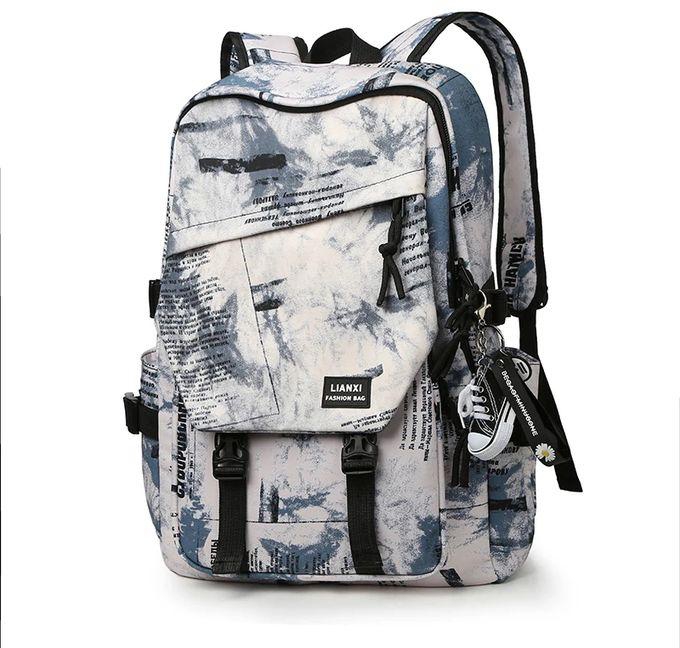 Fashion School Shoulder Bag Printed Oxford Cloth Leisure Sports Backpack Outdoor Hiking Backpack Portable Backpack