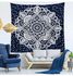 Mandala Pattern Wall Hanging Tapestry Blue/White 750x900millimeter