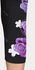 Plus Size Rose Printed Capri Leggings - 5x | Us 30-32