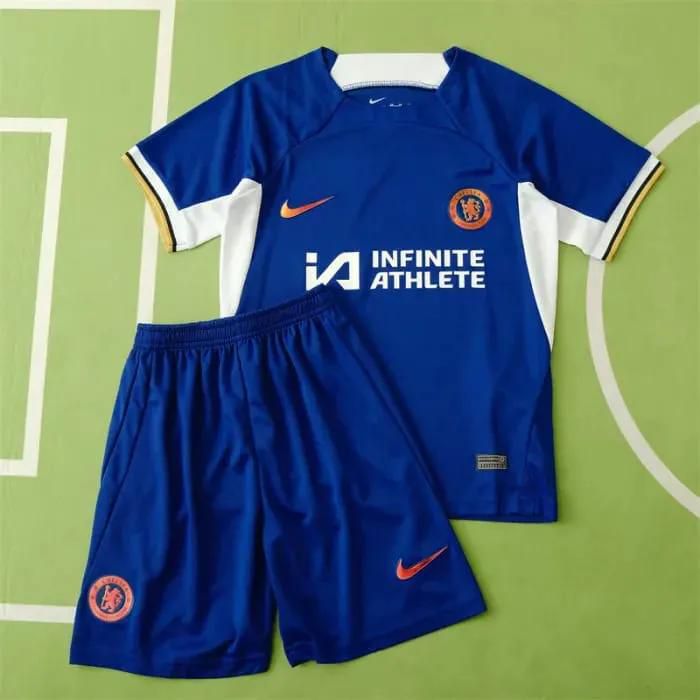 CHELSEA HOME KIDS KIT/JERSEY WITH SHORTS ALL  AGES -AUTHENTIC JERSEY