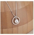 Round Circle Pearl Pendant Necklace