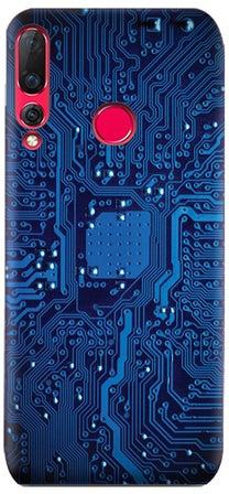 Circuit Board Pattern Protective Case Cover For Huawei Nova 4 Blue
