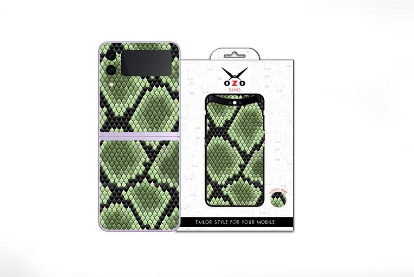 OZO Skins OZO Skins Green Animal Snake (SE116GAS) For Samsung Galaxy Z Flip 5